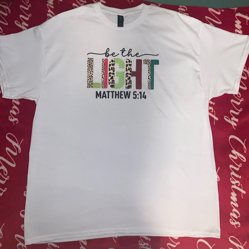 White Custom Made T-shirt… Unisex… 1 Sided… New without Tags..